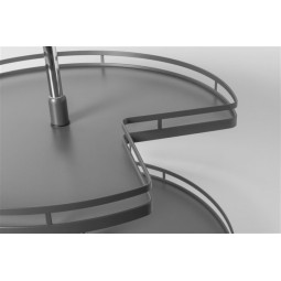 Anthracite &frac34; Carousel Set With MFC Shelf, 700mm Diameter