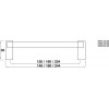 14mm Diameter Bar Handle, 224mm