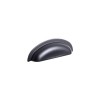 Second Nature Handles - Reeth, cup handle, 96mm, Smooth Matt Black