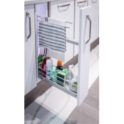 Classic base unit towel pull-out, 150mm wide, silver