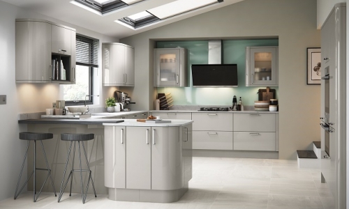 High Gloss Slab Kitchens