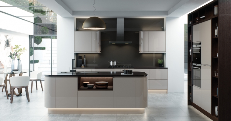 Strada Gloss Handleless Cashmere - Stori