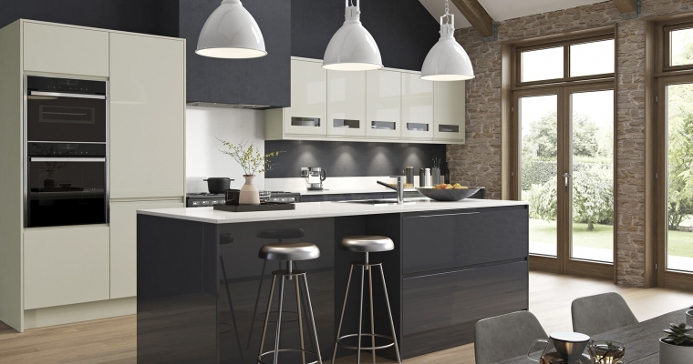 Strada Gloss Handleless Graphite - Stori