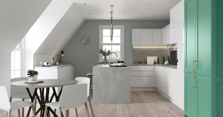 Strada Gloss Handleless White - Stori